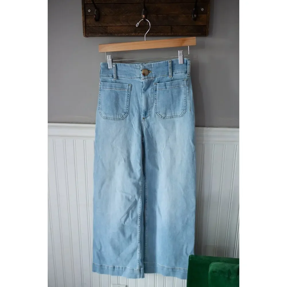 Anthropologie The Denim Colette Cropped Wide-Leg Jeans READ 25?